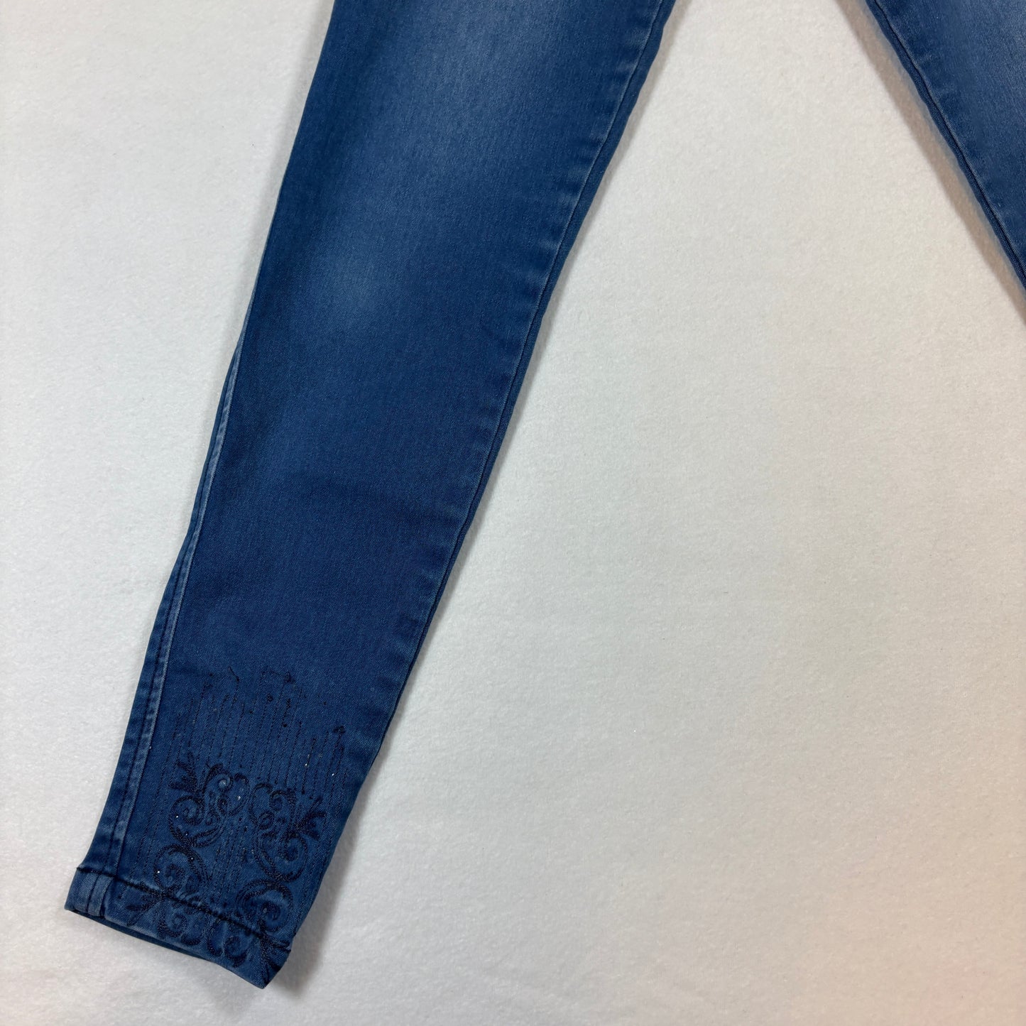 BViolet Womens Jeans Size 8 High Rise Skinny Stretch Denim Embroidered Y2K