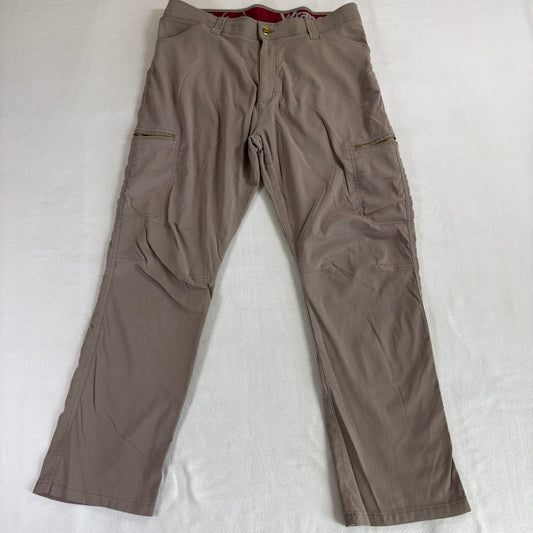 Wrangler Outdoor Cargo Pants 36x30 Stretch Nylon Hiking Tactical Khaki