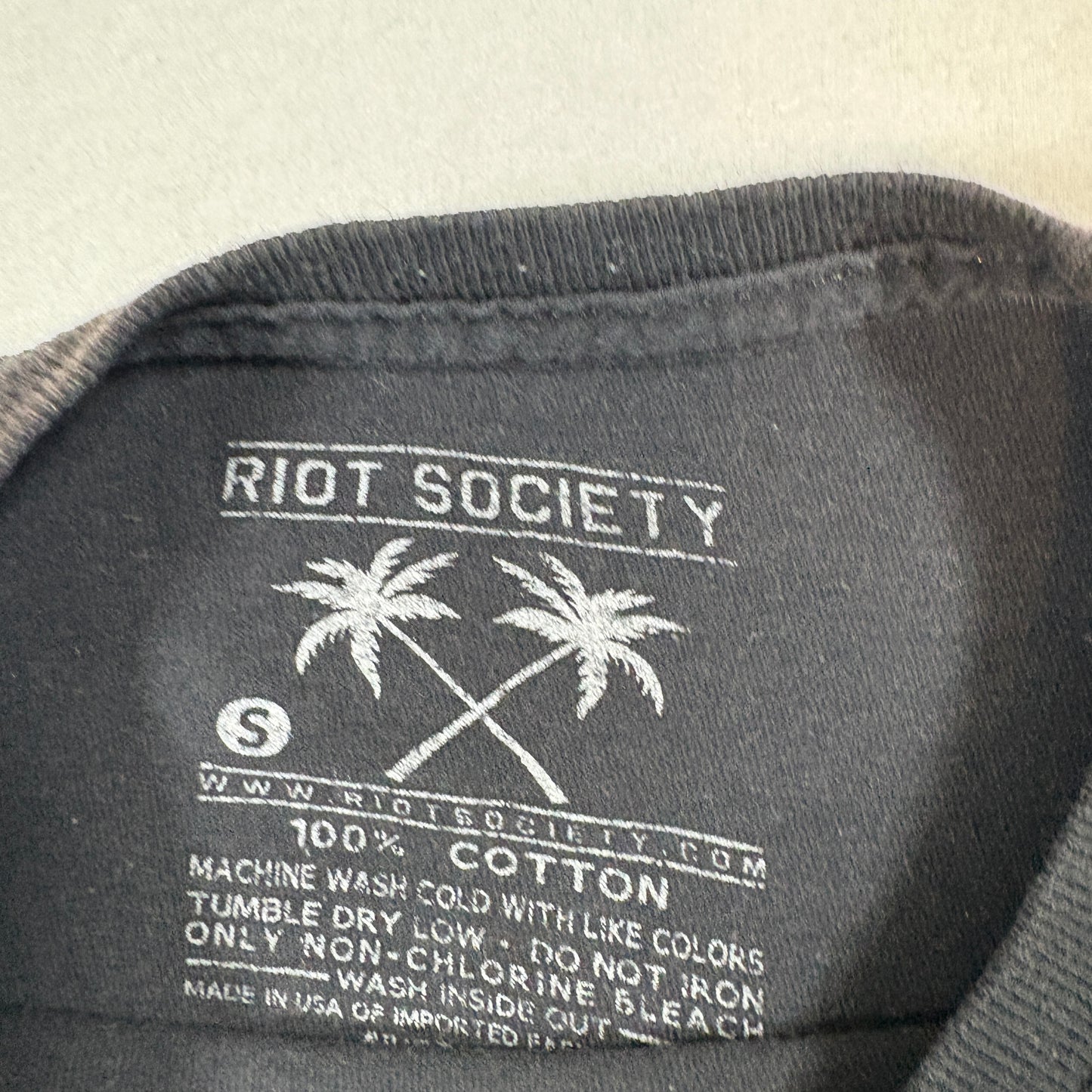 Riot Society Santa Cruz Mens Small Graphic Tee Black Grim Reaper Skate Y2K