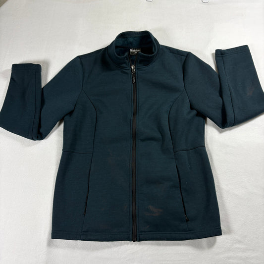 32 Heat Jacket Womens L Dark Teal Fleece Lined Full Zip Outdoor Casual Wear Cozy