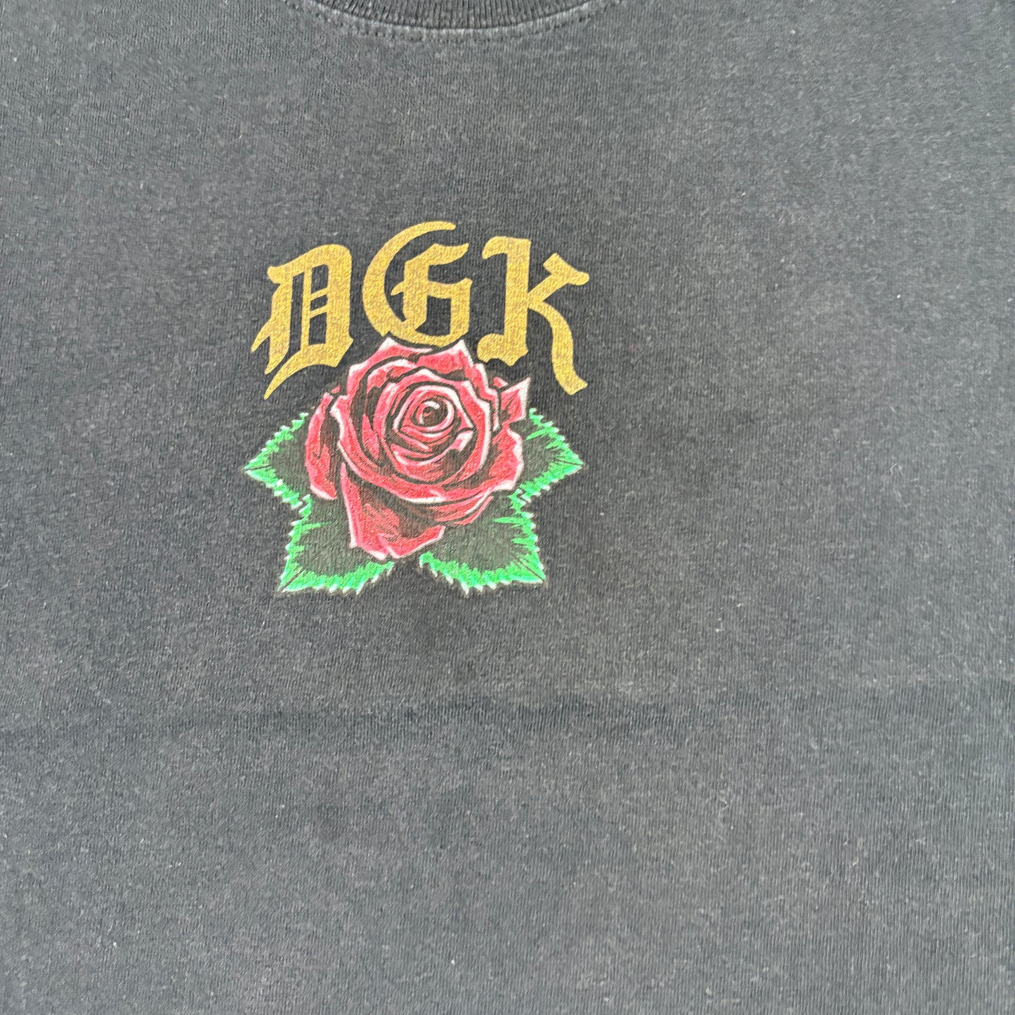DGK Kids Large T Shirt Black Graphic Tee Rose Virgin Mary Skate Y2K