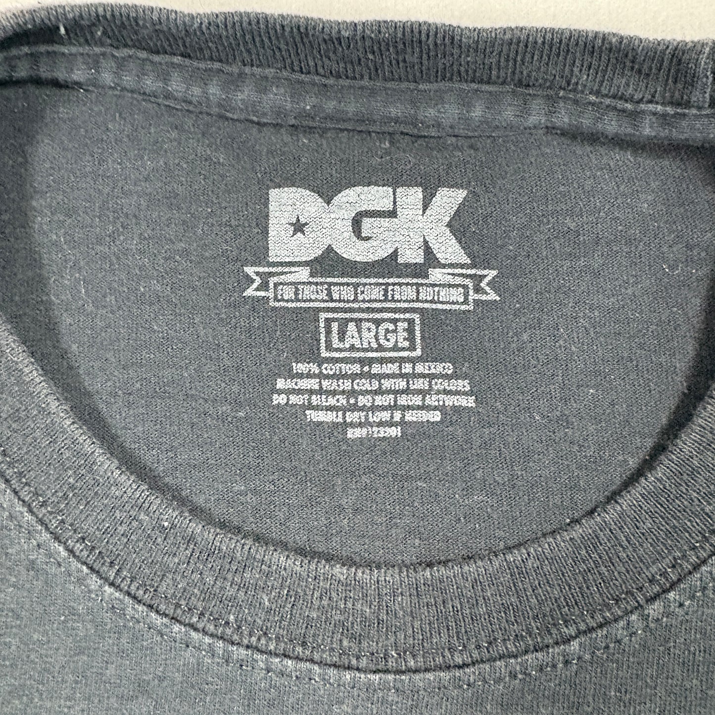 DGK Kids Large T Shirt Black Graphic Tee Rose Virgin Mary Skate Y2K