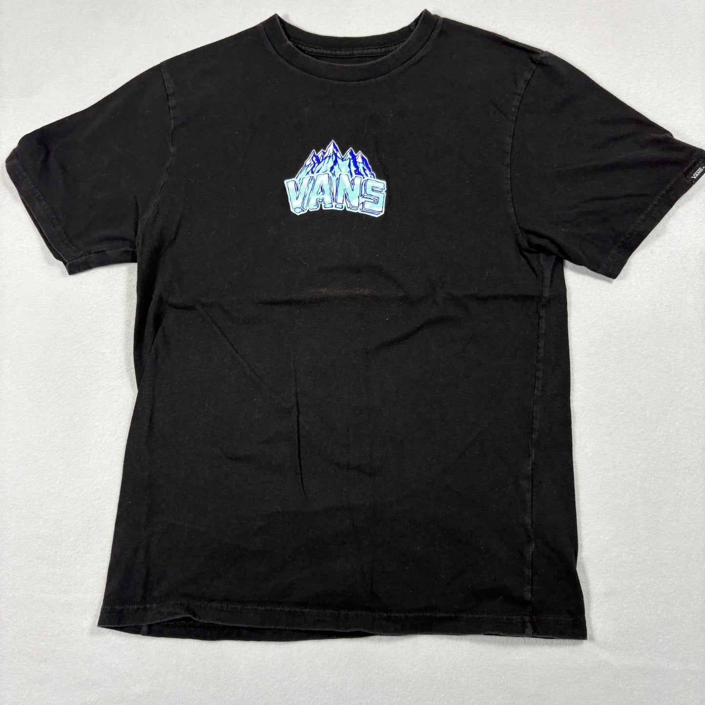 Vans Kids Youth M T Shirt Black Skeleton Snowboard Off The Wall Graphic Tee