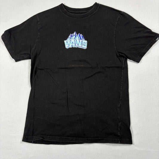 Vans Kids Youth M T Shirt Black Skeleton Snowboard Off The Wall Graphic Tee