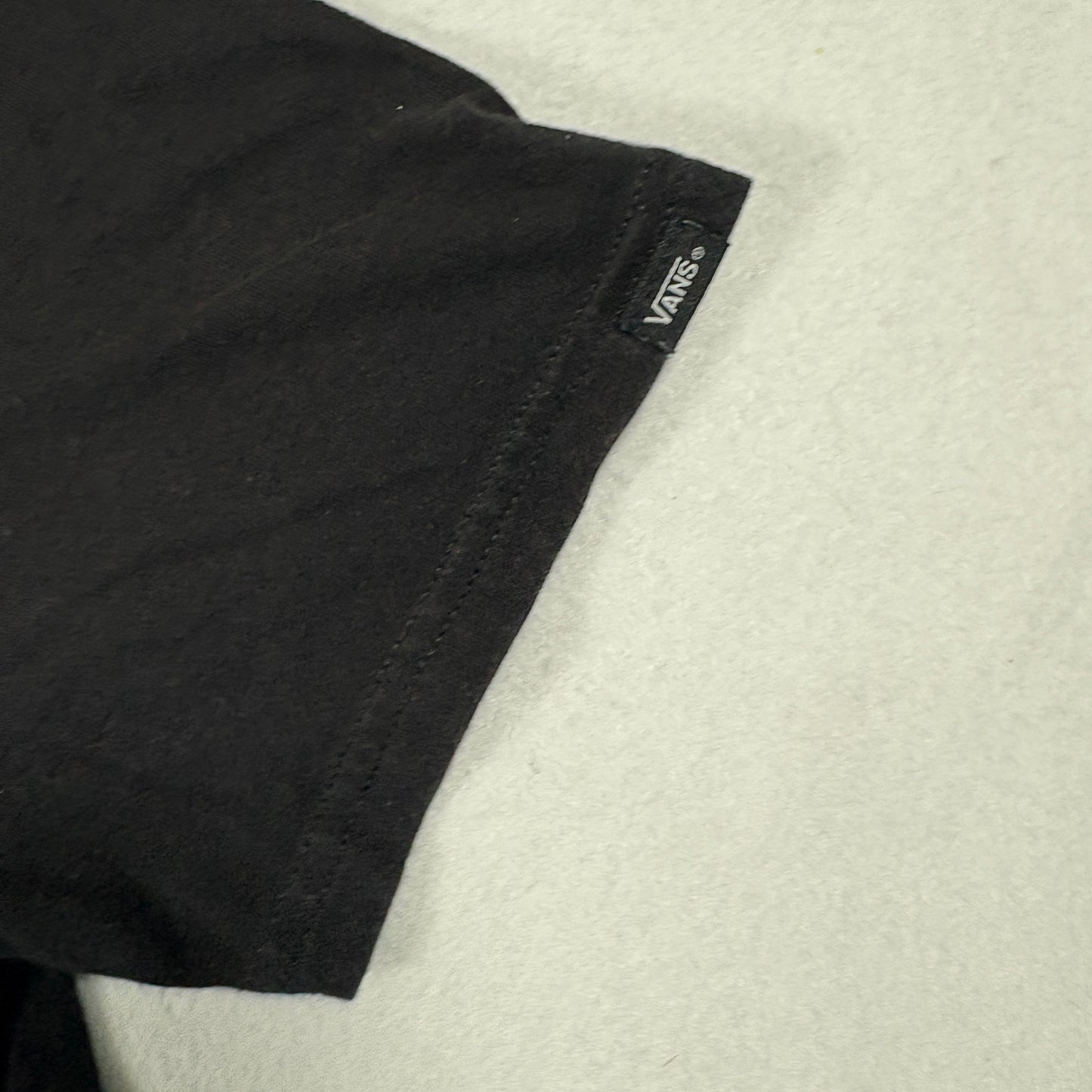 Vans Kids Youth M T Shirt Black Skeleton Snowboard Off The Wall Graphic Tee