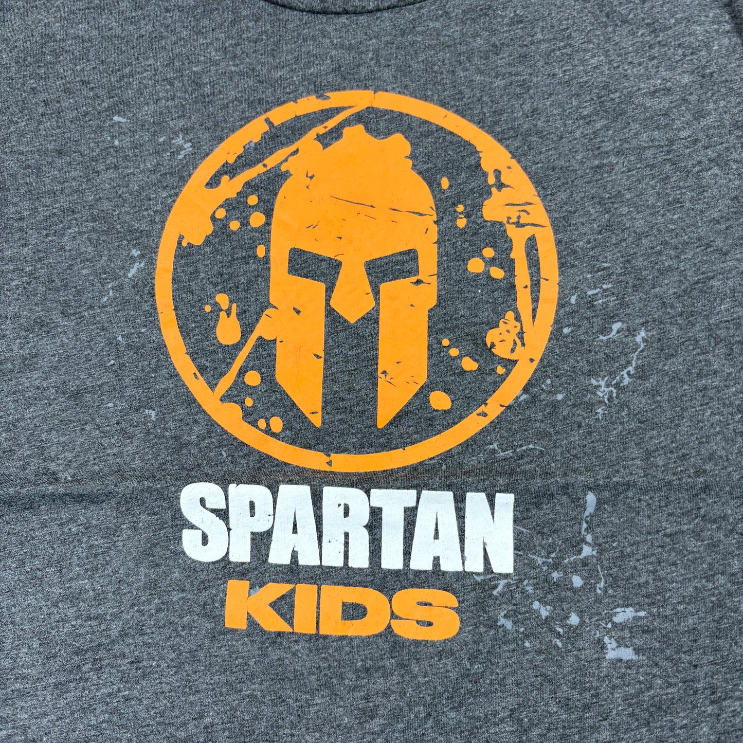Spartan Kids Youth L Finisher T Shirt Gray Obstacle Race Trifecta Qualifier Tee