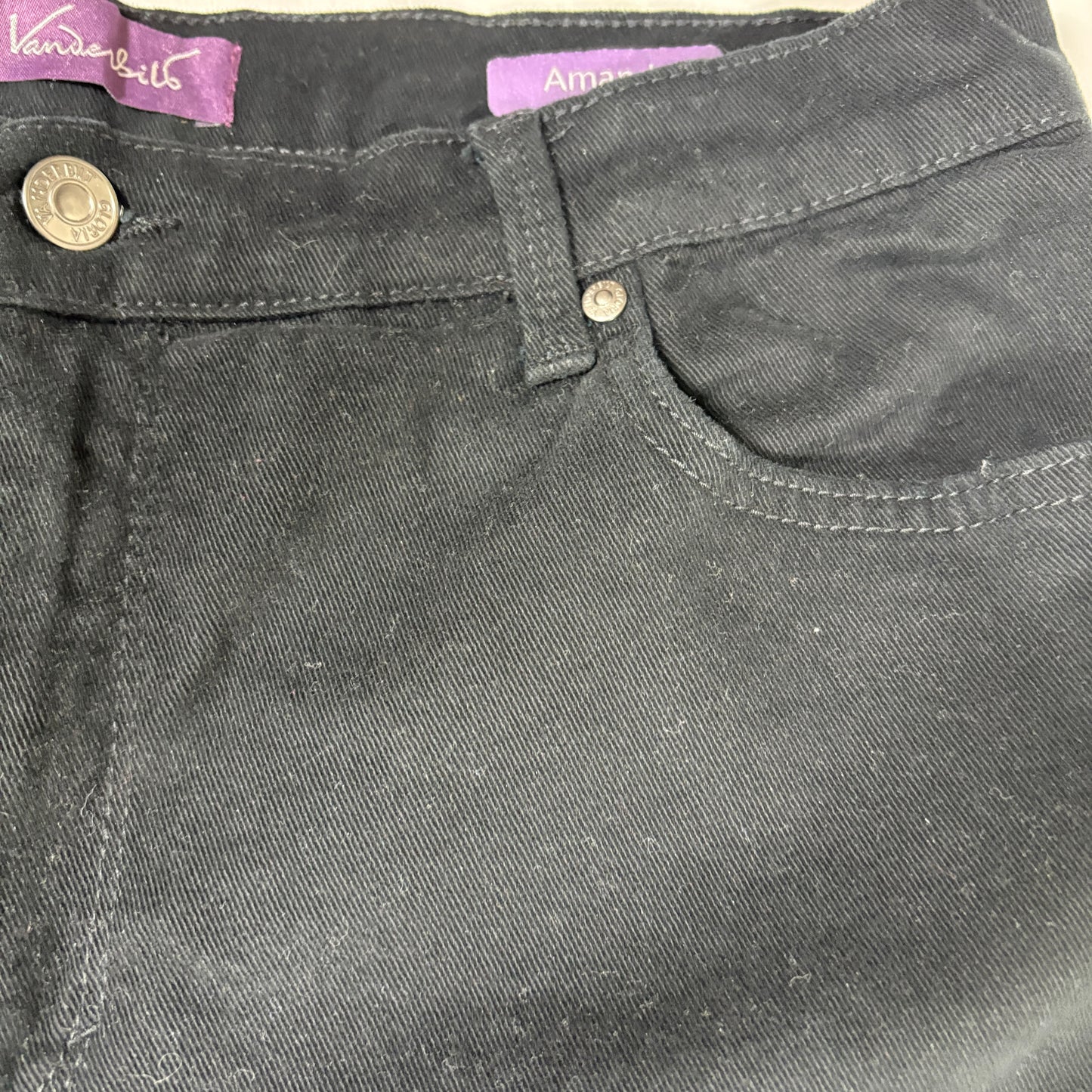 Gloria Vanderbilt Amanda Black Jeans Women’s Size 14 Bootcut High Rise Stretch Denim