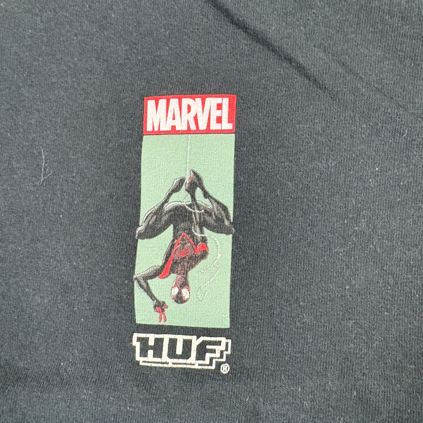 Marvel HUF Spider Man Miles Morales Kids Youth M T Shirt Black Graphic Tee