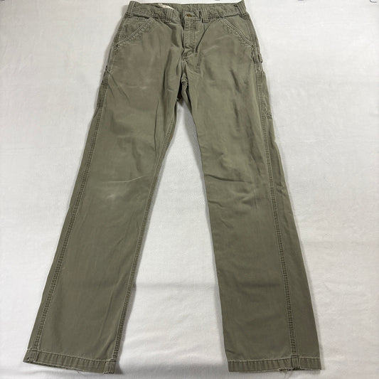 Carhartt Workwear Carpenter Pants Women Fits Like 32x33 Olive Utility Wide Leg