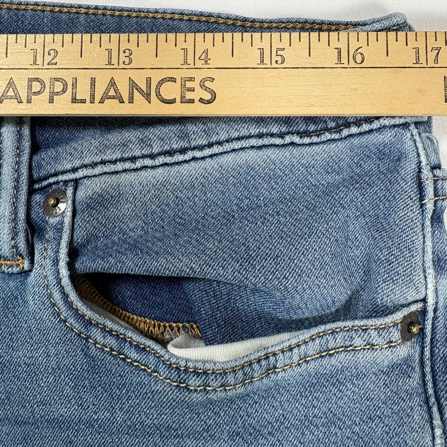 Hollister Skinny Jeans Men 34x32 Light Wash Blue Denim Stretch Casual Slim Fit