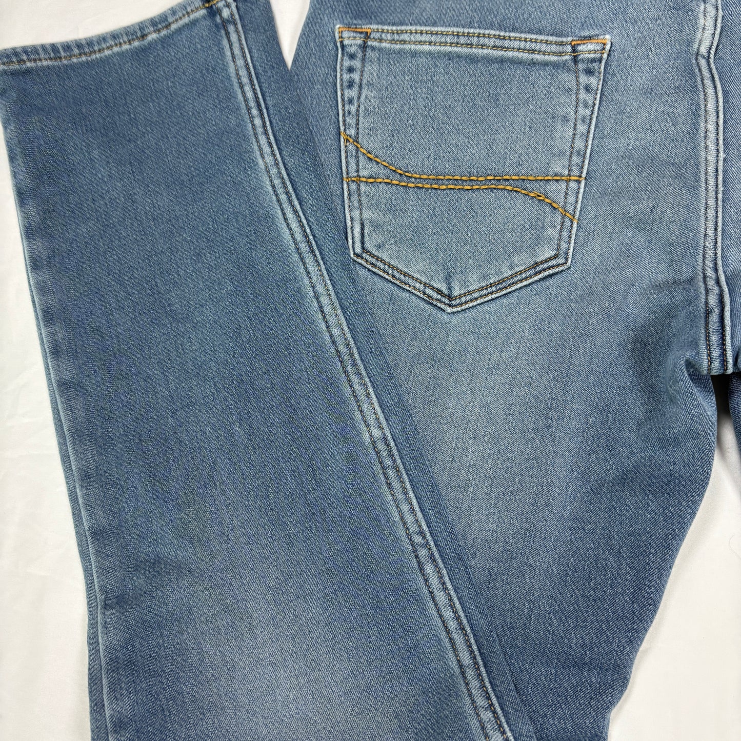 Hollister Skinny Jeans Men 34x32 Light Wash Blue Denim Stretch Casual Slim Fit