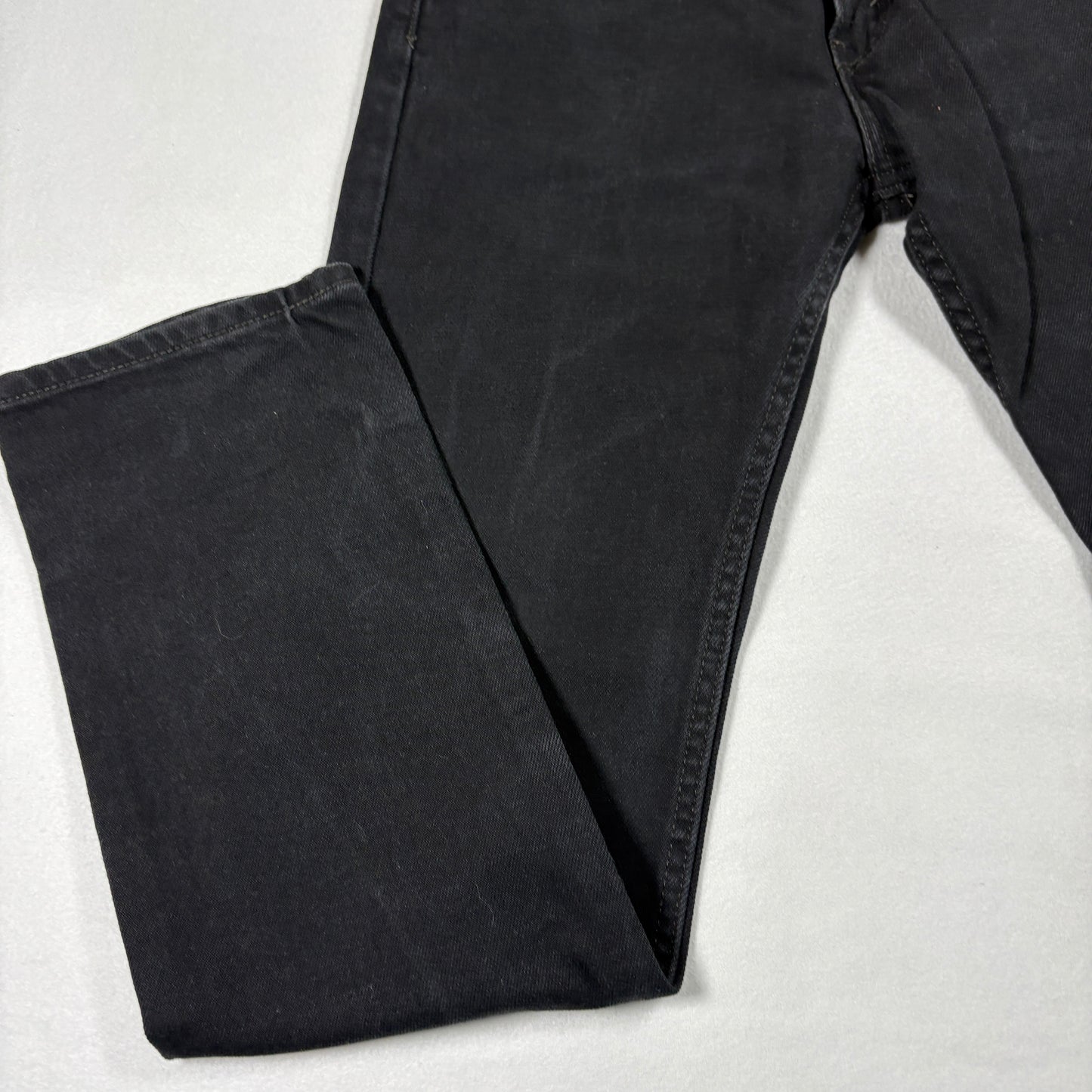 Levis Mens 505 Taper Black Jeans W30 L32 Denim Pants Slim Fit Modern Taper
