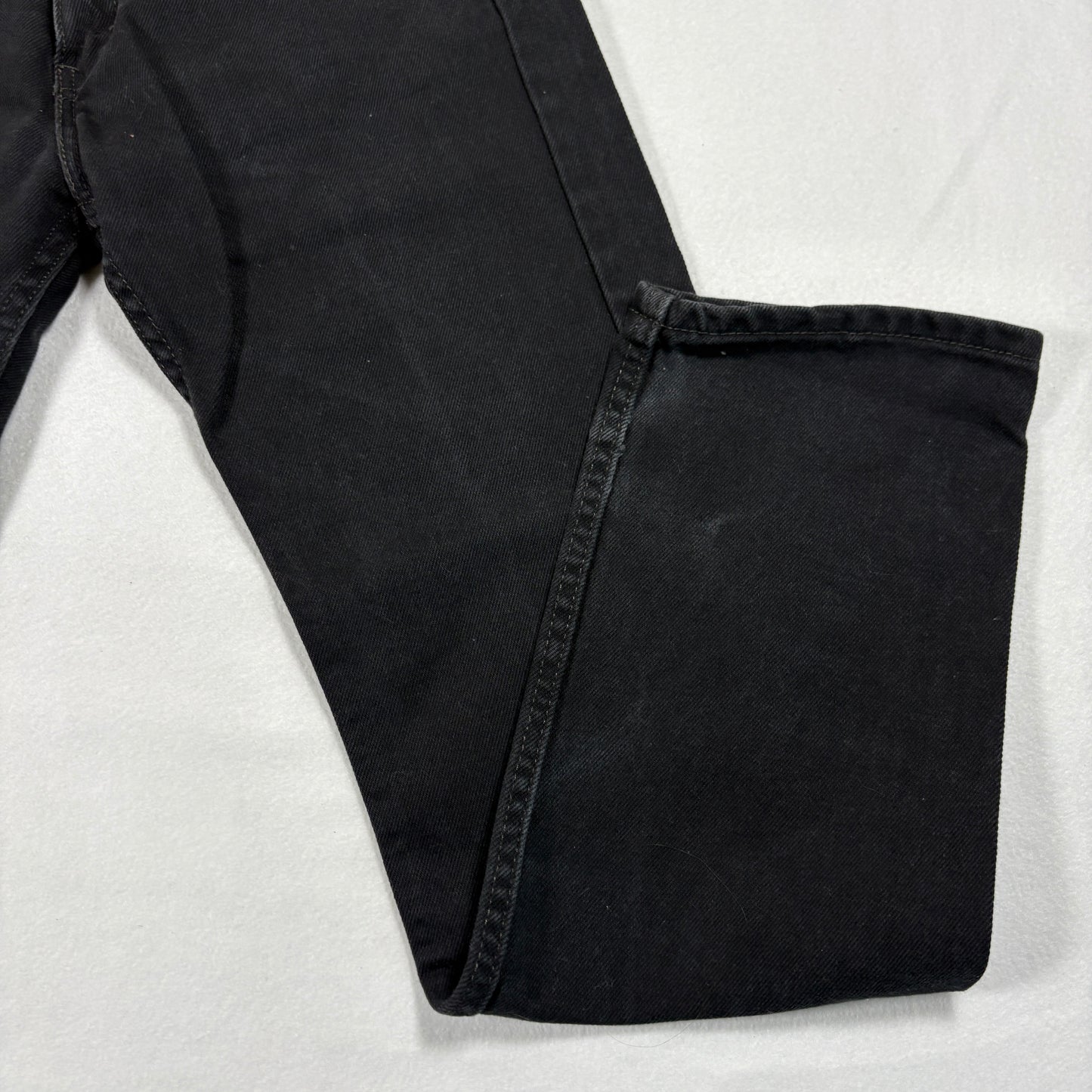 Levis Mens 505 Taper Black Jeans W30 L32 Denim Pants Slim Fit Modern Taper