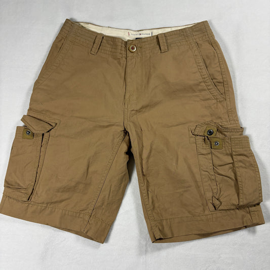Tommy Hilfiger Cargo Shorts Mens W30 Vintage Y2K Khaki Streetwear Retro Utilitys