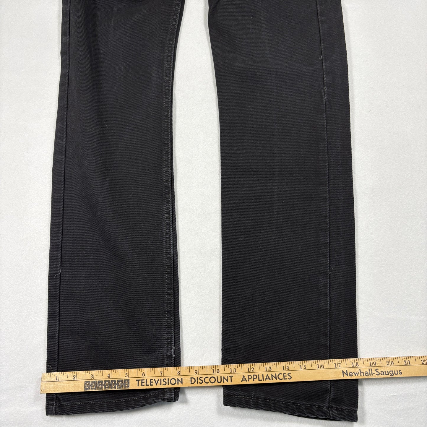 Levis Mens 505 Taper Black Jeans W30 L32 Denim Pants Slim Fit Modern Taper
