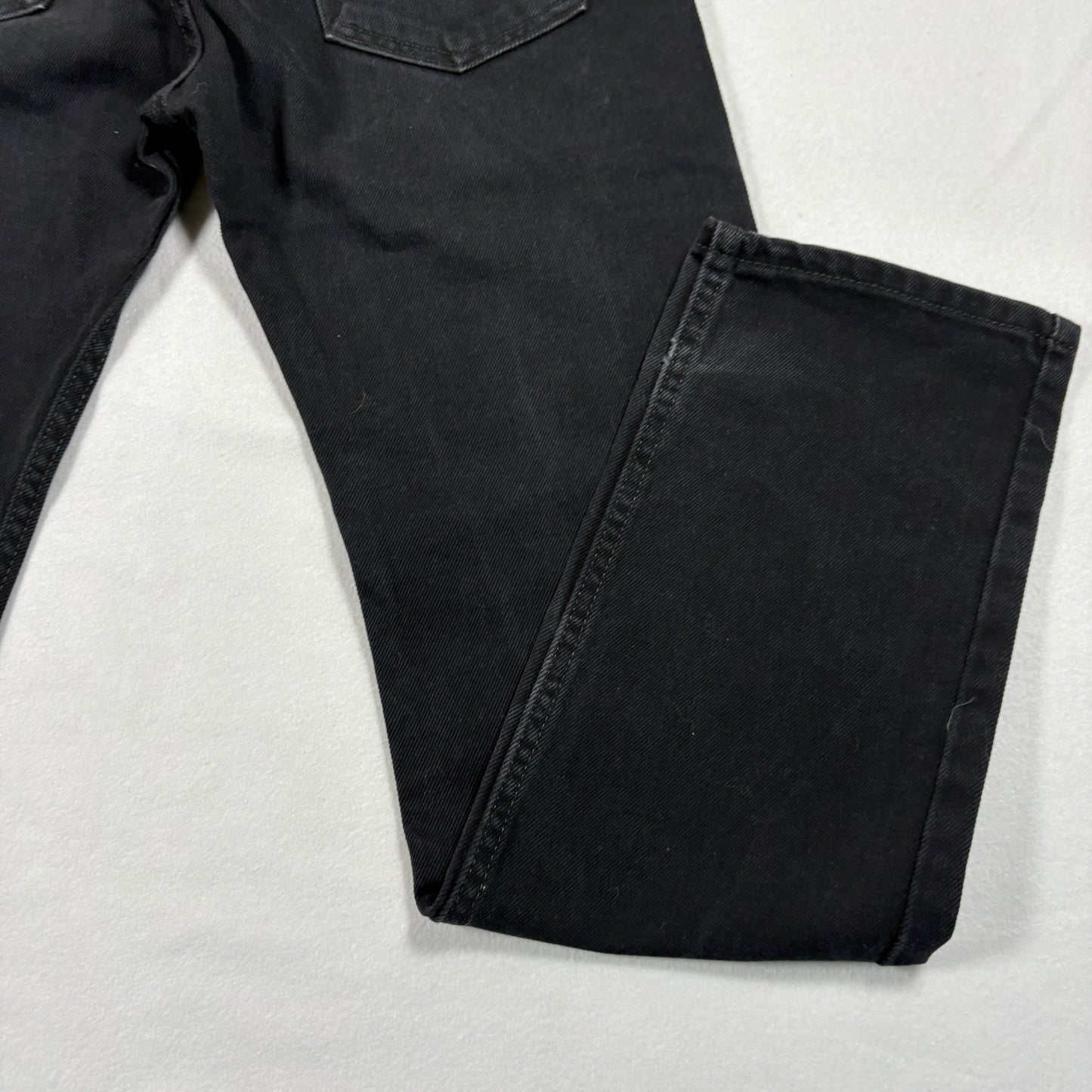 Levis Mens 505 Taper Black Jeans W30 L32 Denim Pants Slim Fit Modern Taper