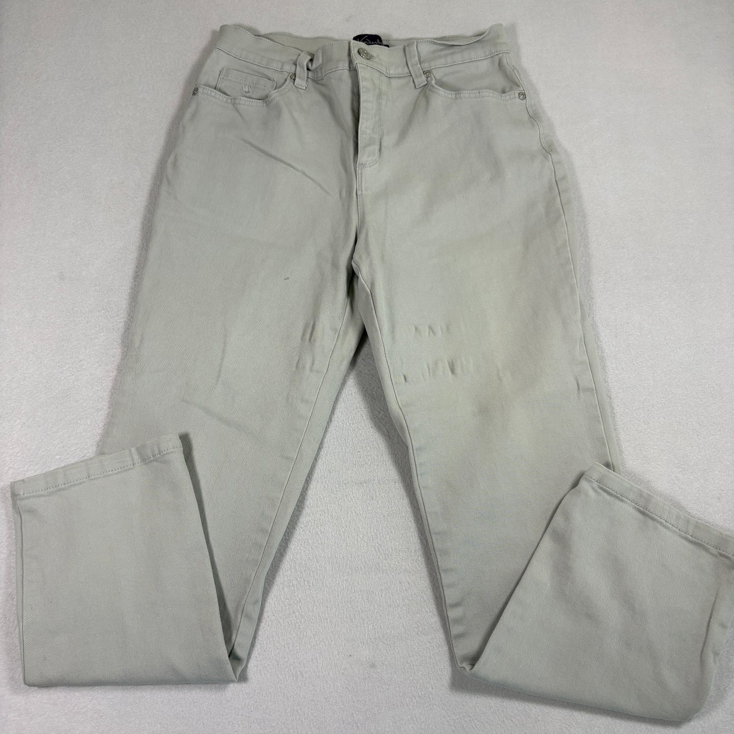 Gloria Vanderbilt Amanda Jeans Womens Size 6 Beige High Rise Straight Leg Casual