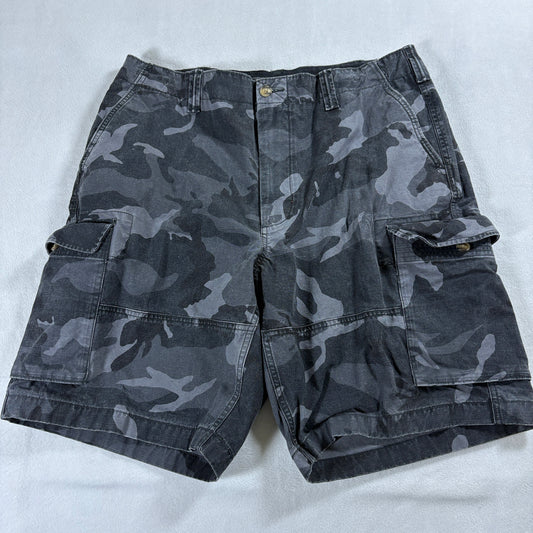 Polo Cargo Camo Shorts Mens Tag 36 Fits Like 36 Gray Black Utility Military