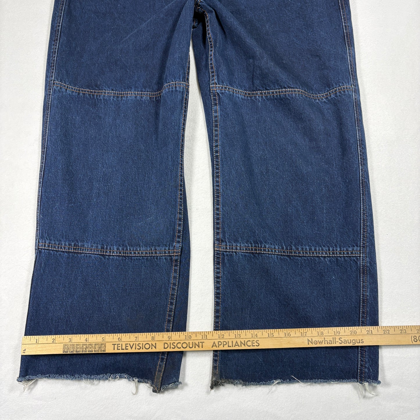 Empyre Mens Baggy Jeans 34 Blue Denim Y2K Skate Grunge 90s Wide Leg Pants