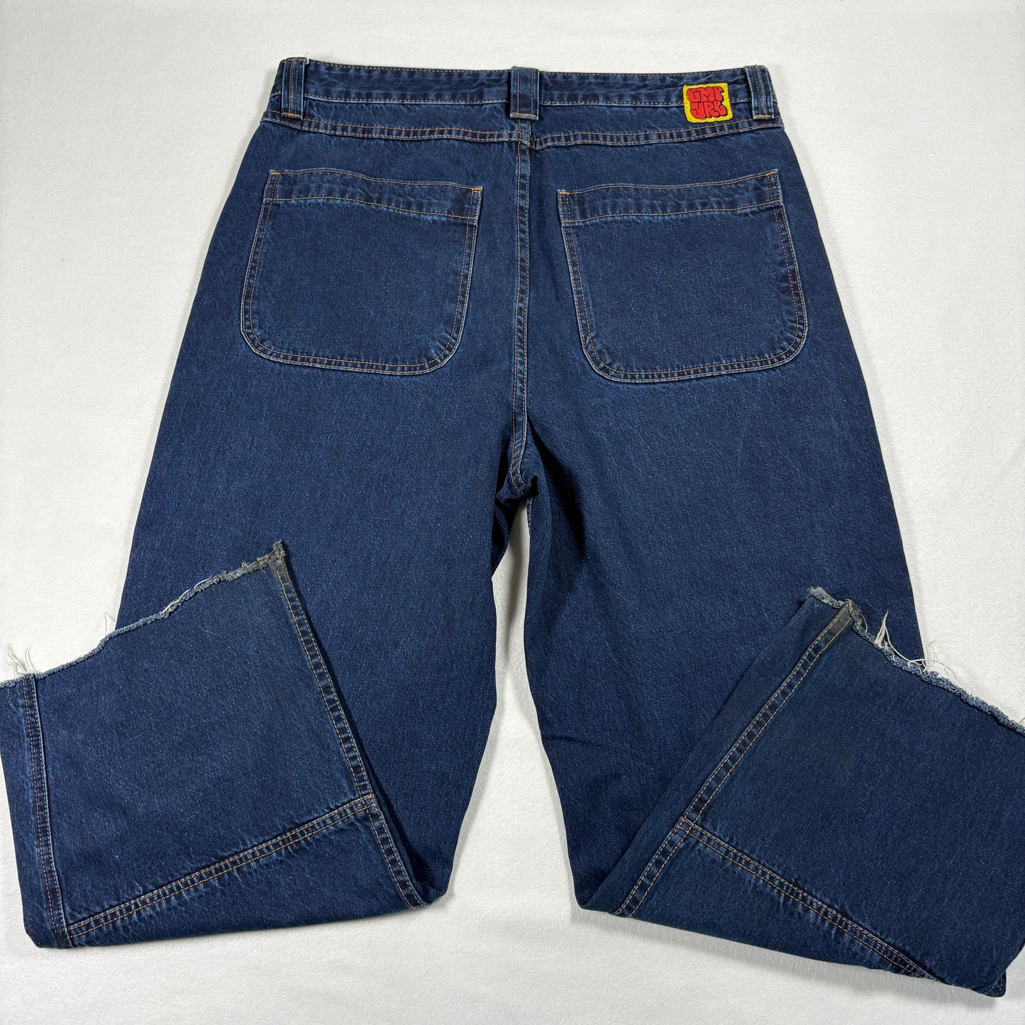 Empyre Mens Baggy Jeans 34 Blue Denim Y2K Skate Grunge 90s Wide Leg Pants