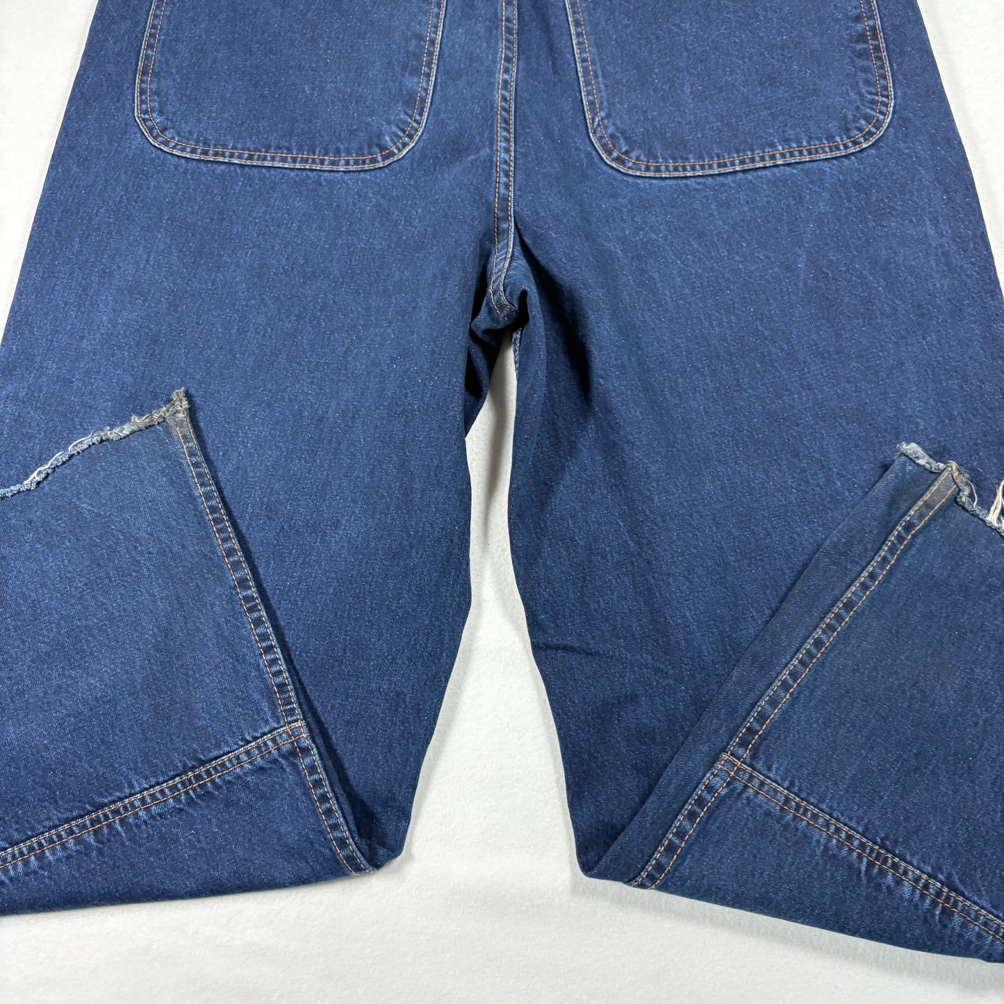 Empyre Mens Baggy Jeans 34 Blue Denim Y2K Skate Grunge 90s Wide Leg Pants