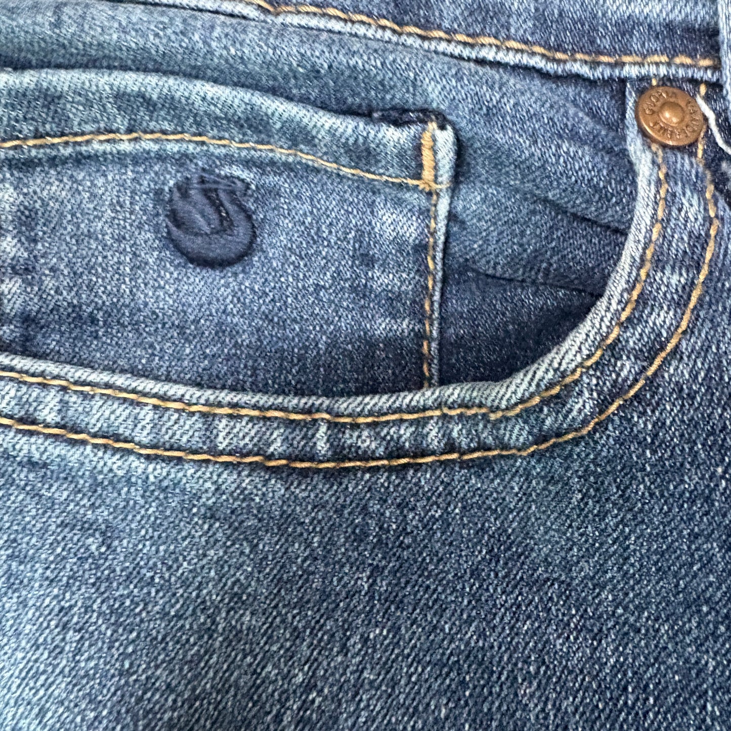 Gloria Vanderbilt Jeans Women 18 Blue Classic Straight Leg Stretch Denim