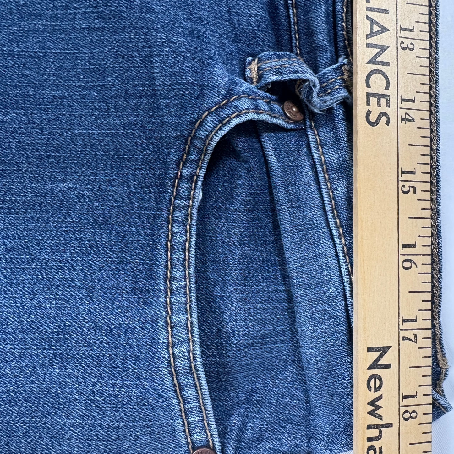 Gloria Vanderbilt Jeans Women 18 Blue Classic Straight Leg Stretch Denim