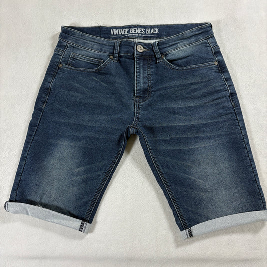 Vintage Genes Black Denim Shorts Slim Straight W30 Fits Like 30 Y2K Jorts Blue