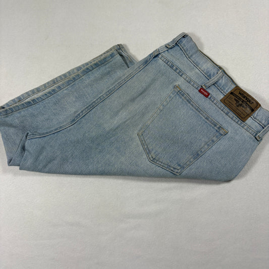 Wrangler Premium Mens Denim Shorts 46 Blue Jean Shorts Light Wash Relaxed Fit