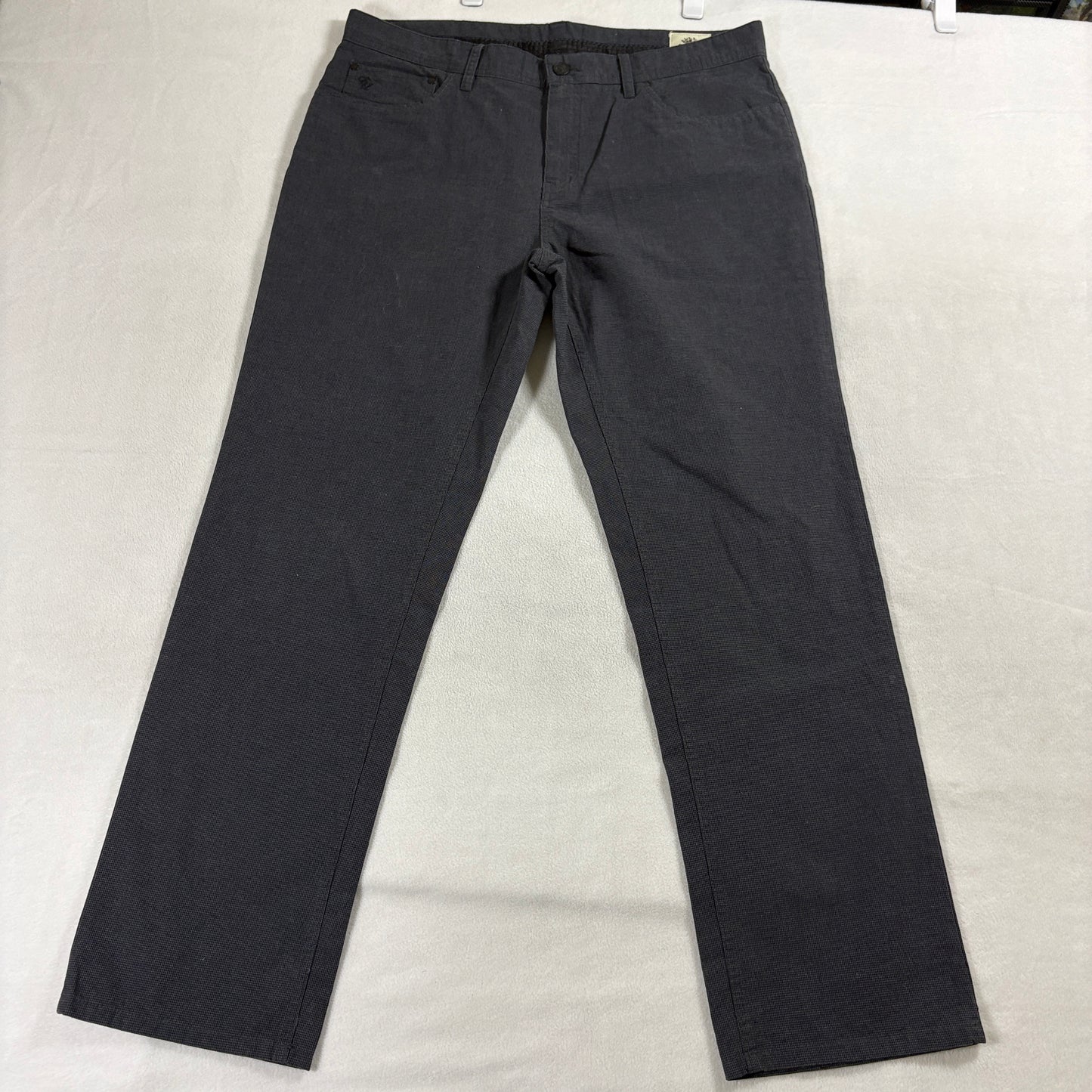 English Laundry Walker Pants 36x32 Fits Like 37x31 Gray Straight Flat Front