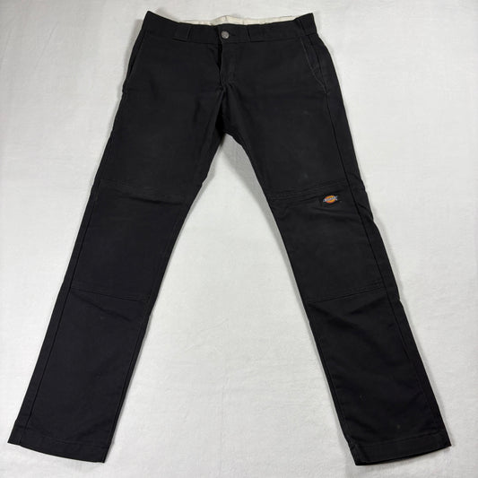 Dickies Pants Mens 29X30 Black Workwear Straight Leg Skate Streetwear Distressed
