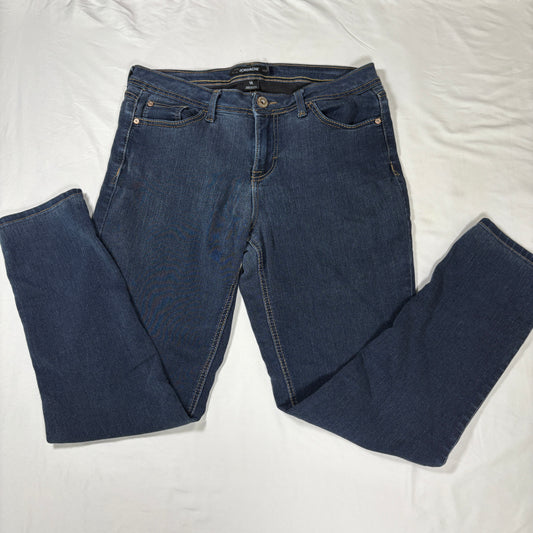 Jordache Skinny Jeans Women 14 Dark Wash Blue Denim Stretch Slim Fit Classic
