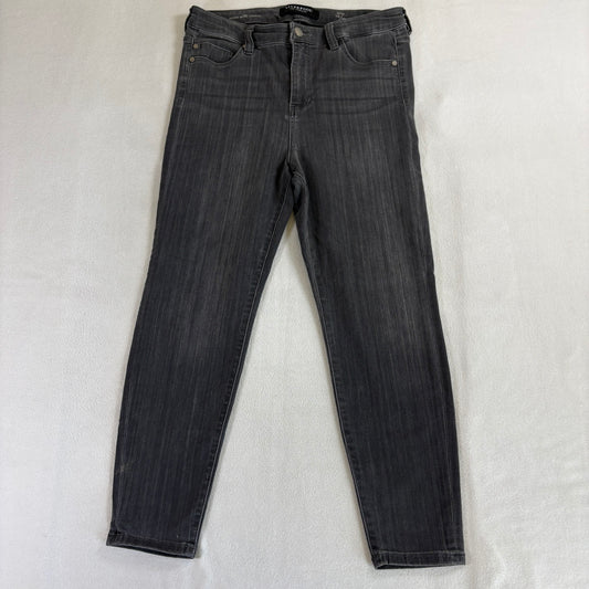 Liverpool Los Angeles Womens 10P High Rise Ankle Gray Skinny Jean Stretch Petite