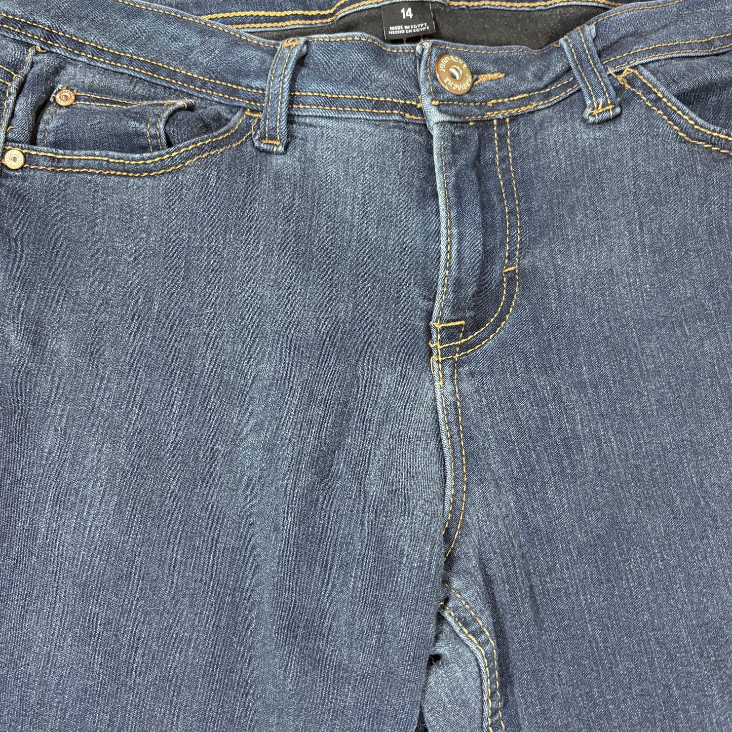 Jordache Skinny Jeans Women 14 Dark Wash Blue Denim Stretch Slim Fit Classic