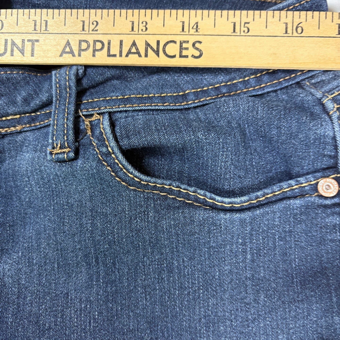 Jordache Skinny Jeans Women 14 Dark Wash Blue Denim Stretch Slim Fit Classic