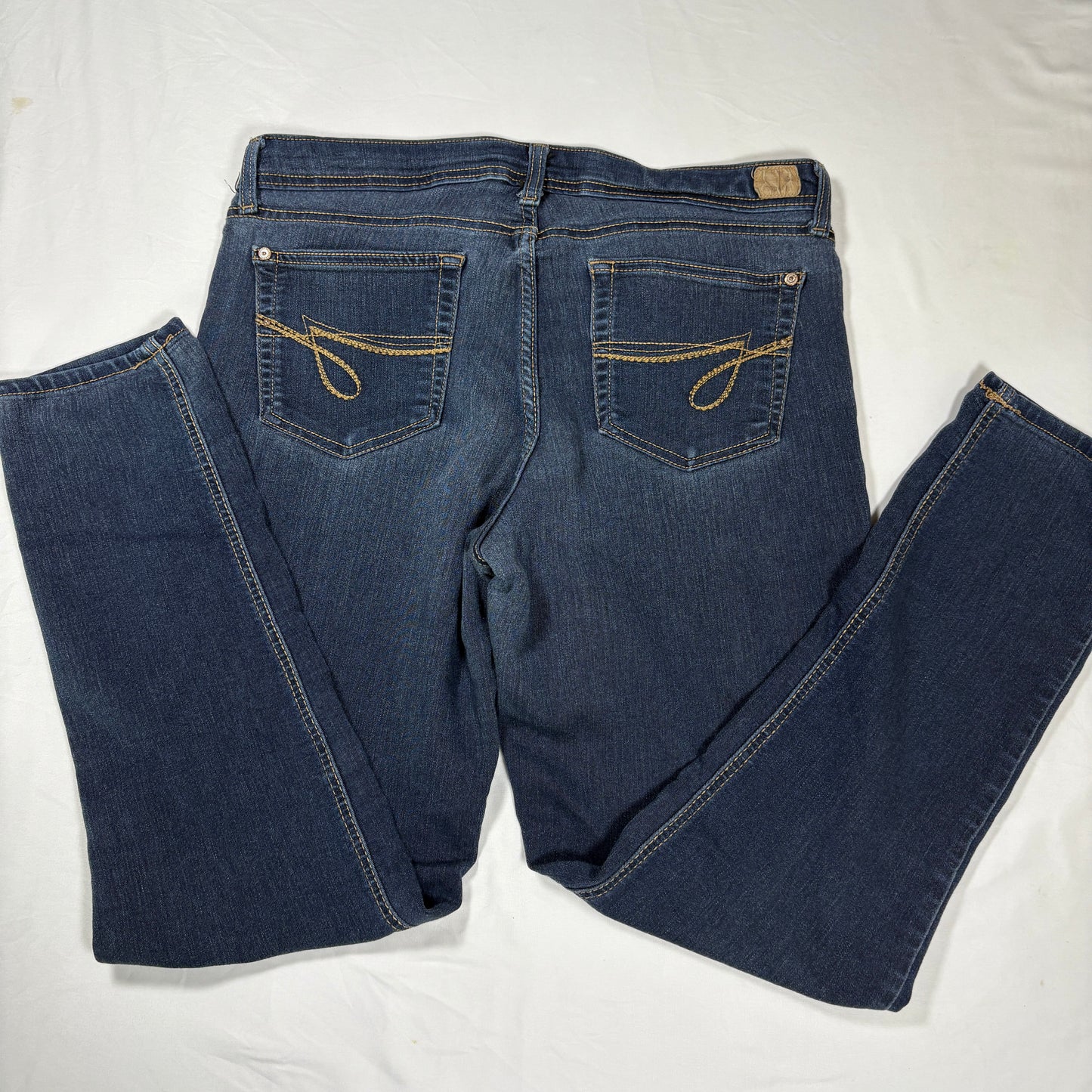 Jordache Skinny Jeans Women 14 Dark Wash Blue Denim Stretch Slim Fit Classic