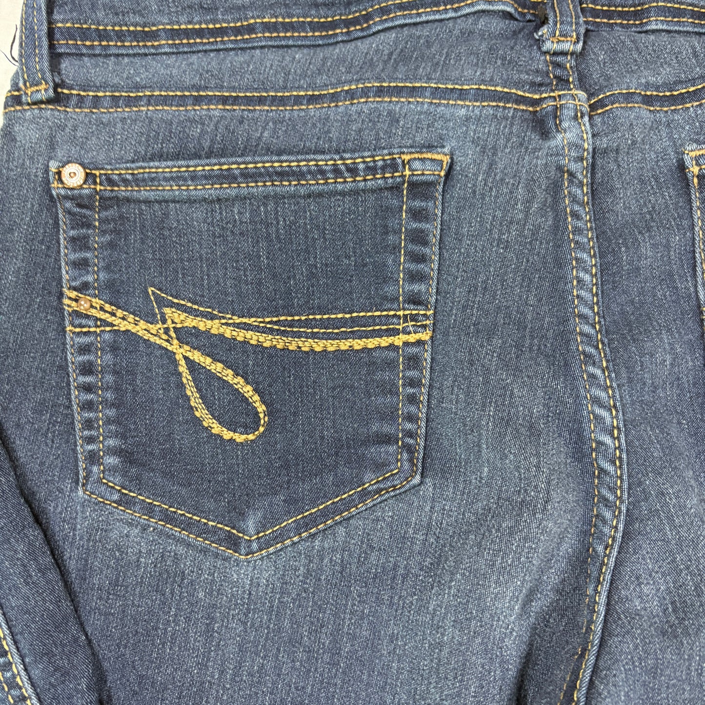 Jordache Skinny Jeans Women 14 Dark Wash Blue Denim Stretch Slim Fit Classic