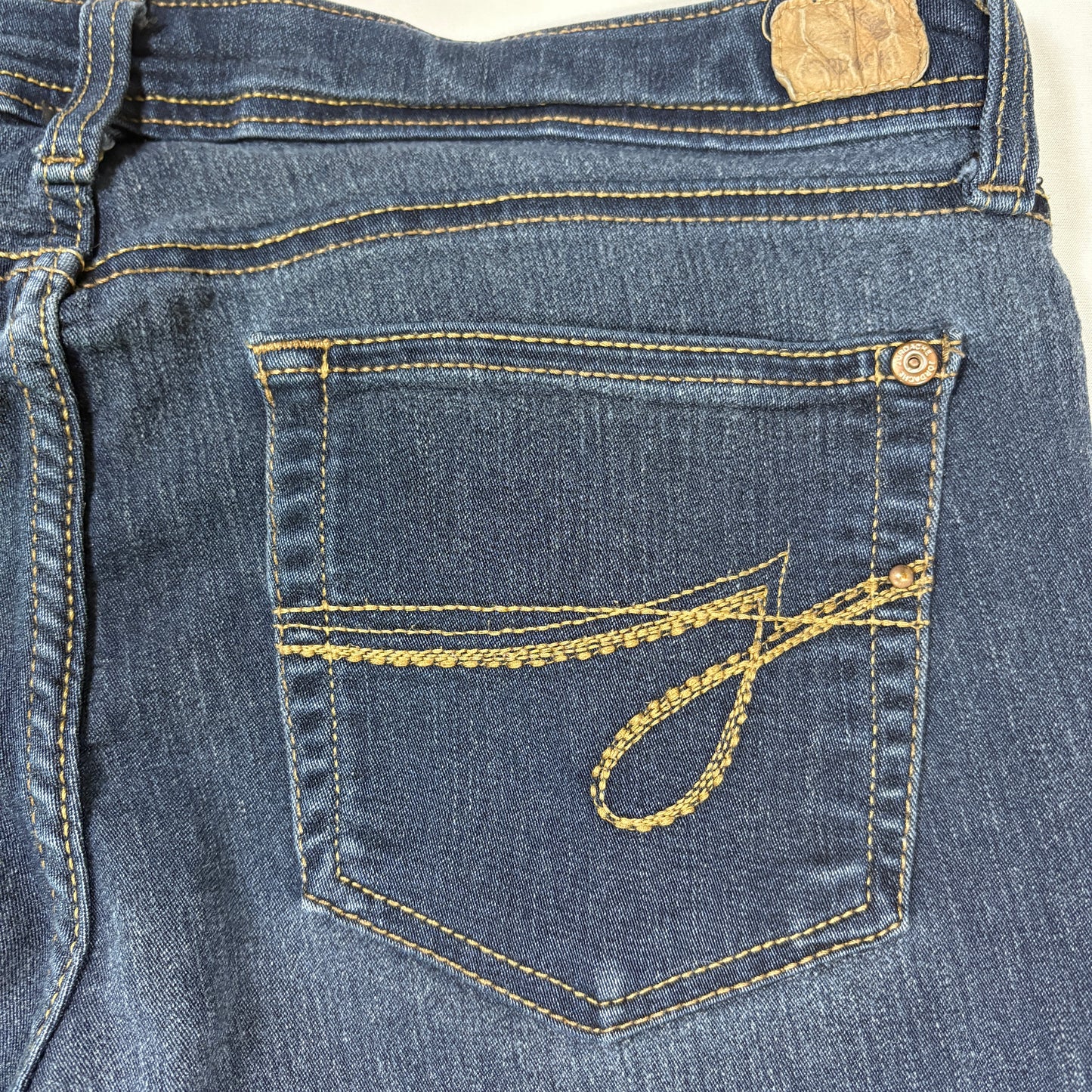 Jordache Skinny Jeans Women 14 Dark Wash Blue Denim Stretch Slim Fit Classic