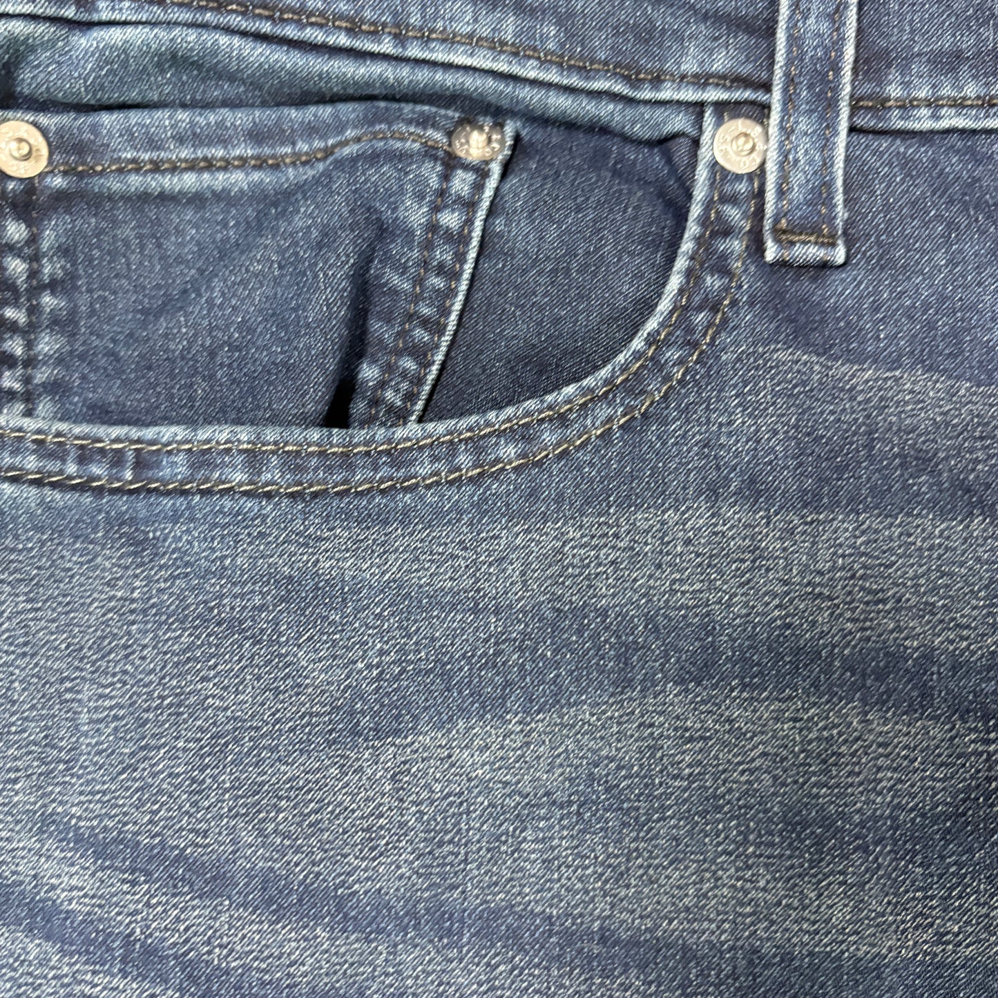 Levi’s Signature Jeans Men 34x32 Regular Taper Dark Wash Blue Denim Stretch