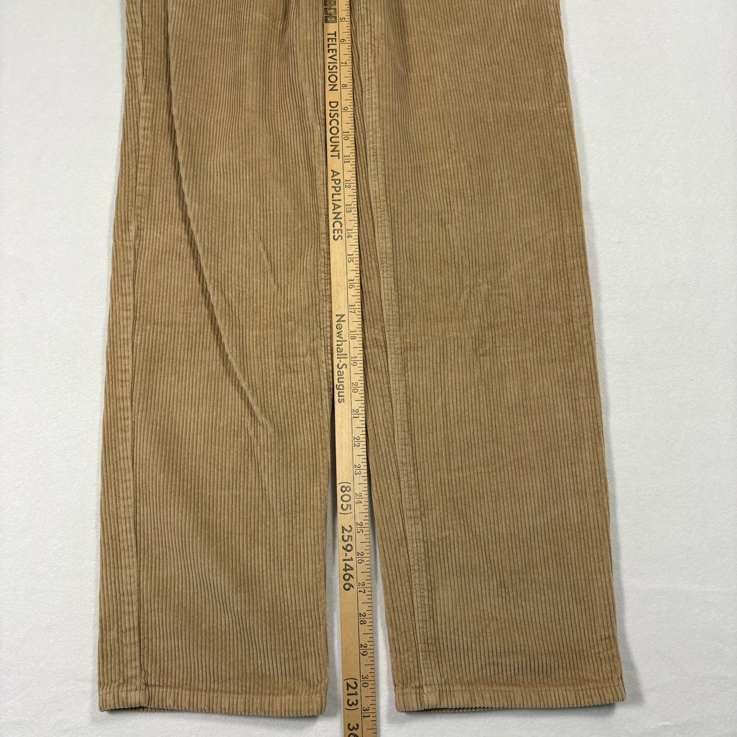 Empyre Womens Corduroy Pants Size 0 Tan Beige Straight Leg Baggy Skater Y2K 90s