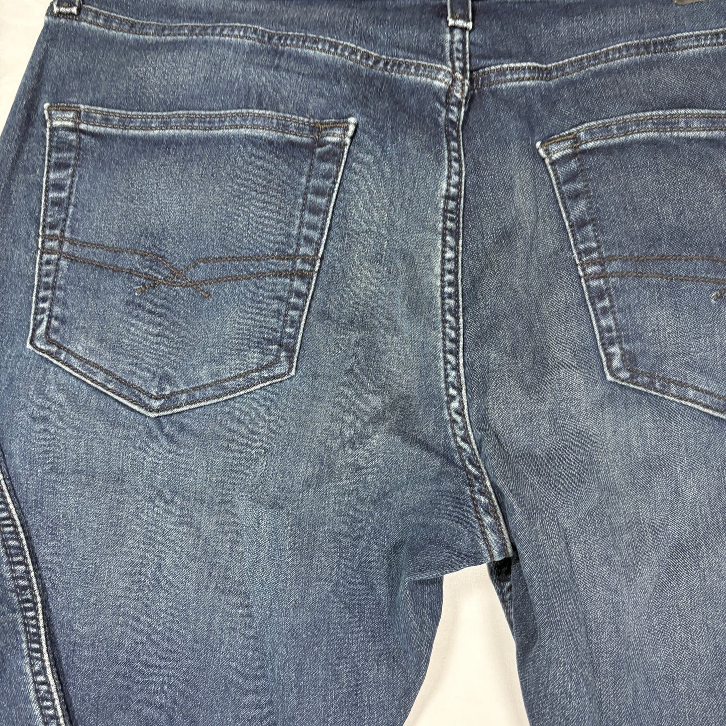 Levi’s Signature Jeans Men 34x32 Regular Taper Dark Wash Blue Denim Stretch