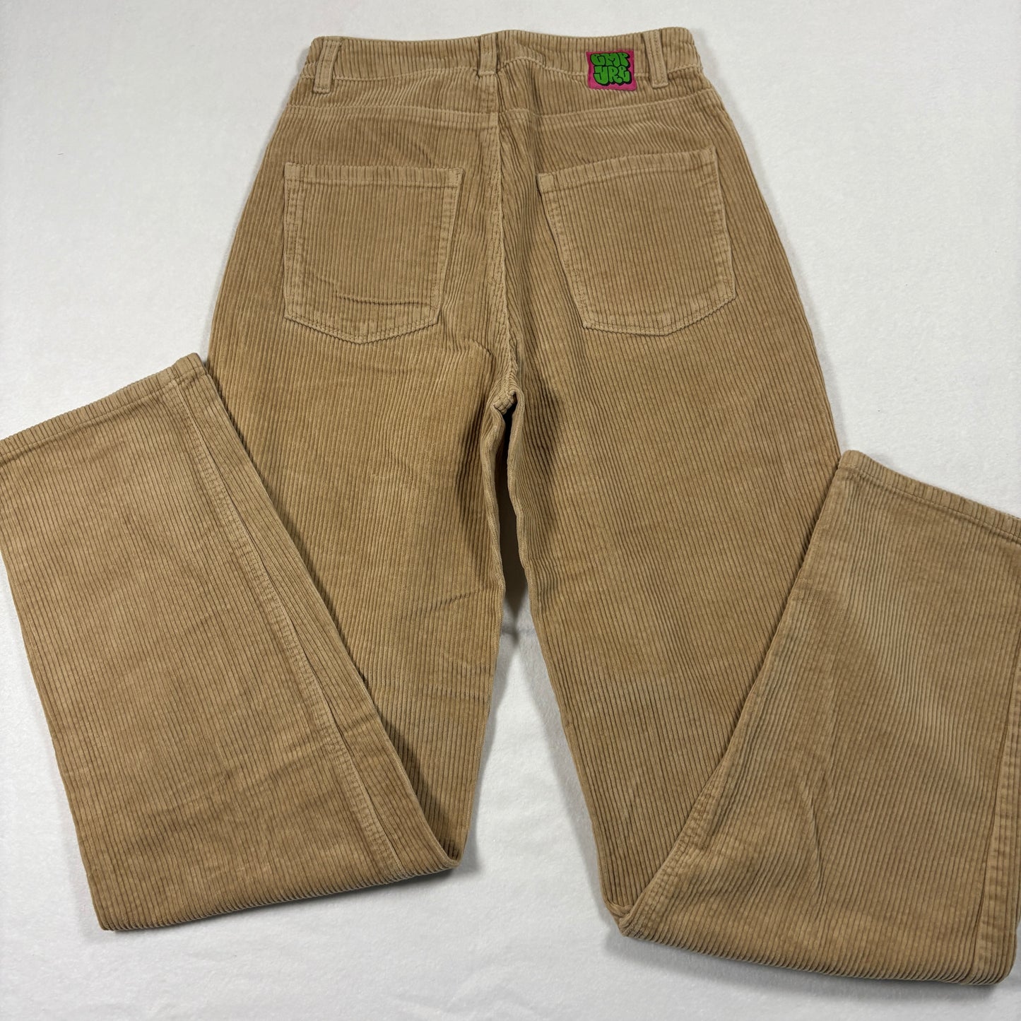 Empyre Womens Corduroy Pants Size 0 Tan Beige Straight Leg Baggy Skater Y2K 90s