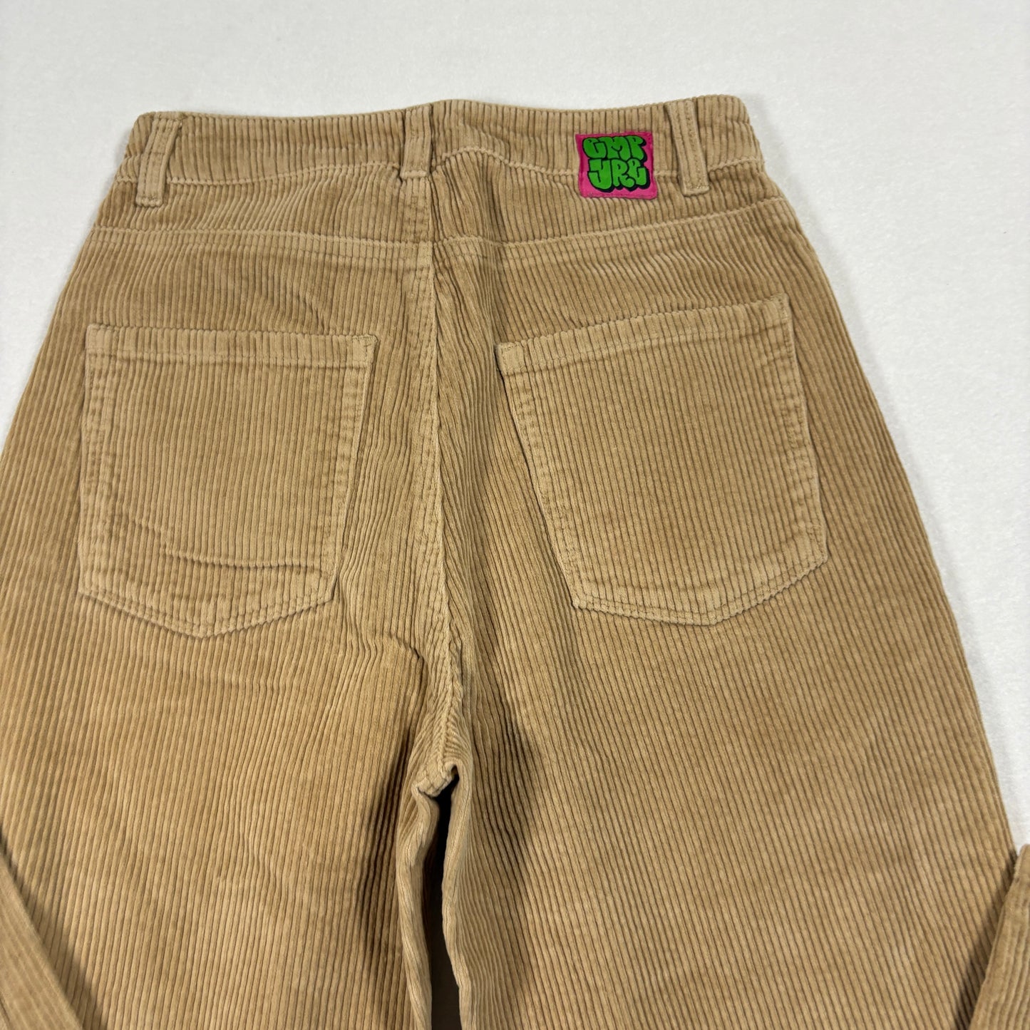 Empyre Womens Corduroy Pants Size 0 Tan Beige Straight Leg Baggy Skater Y2K 90s