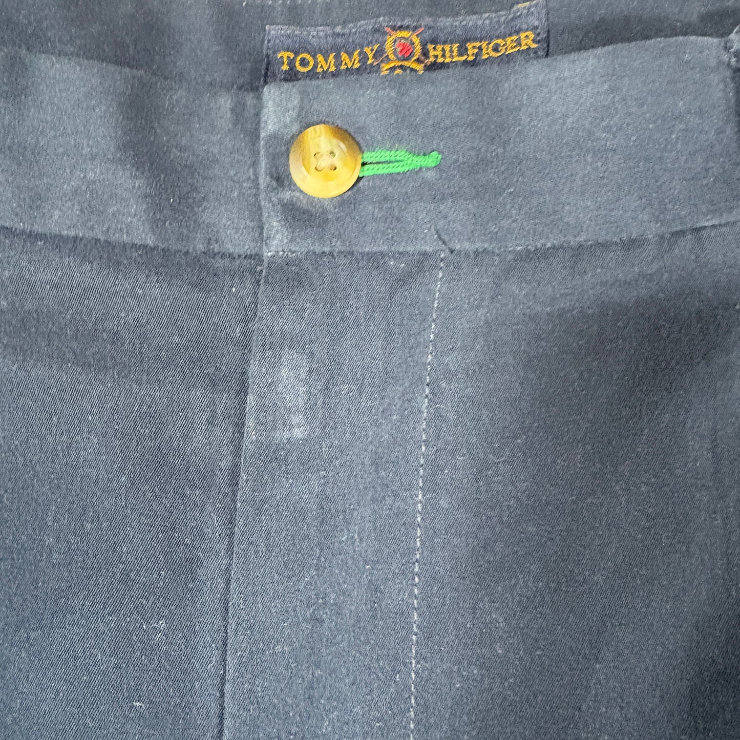 Tommy Hilfiger Golf Pants Men 38x32 Navy Blue Dress Slacks Pleated Classic Fit