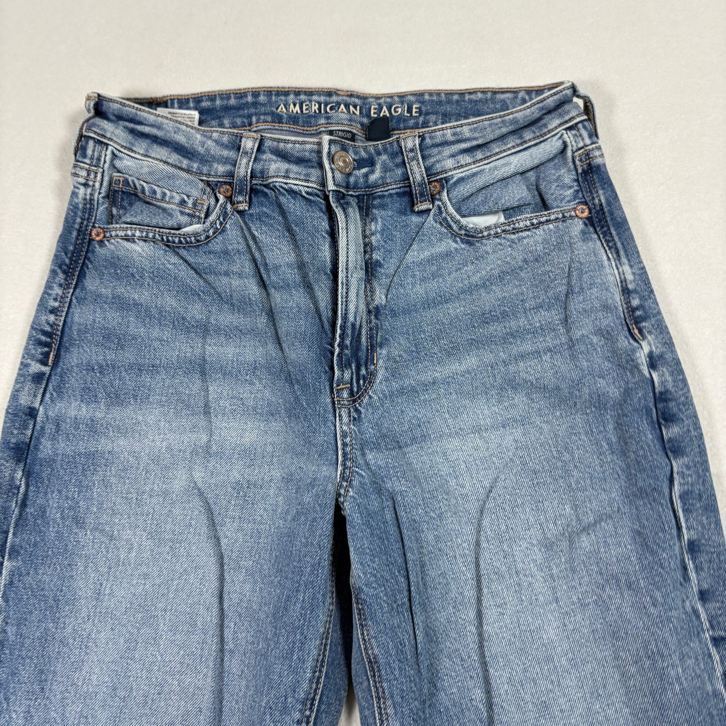 American Eagle Womens Jeans 6 Short Distressed Ripped Baggy Strigid Y2K Grunge