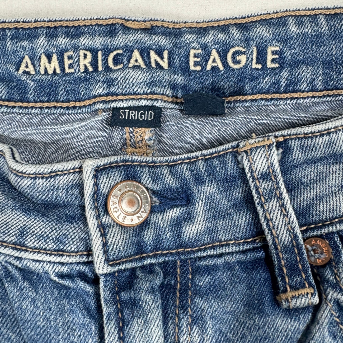 American Eagle Womens Jeans 6 Short Distressed Ripped Baggy Strigid Y2K Grunge