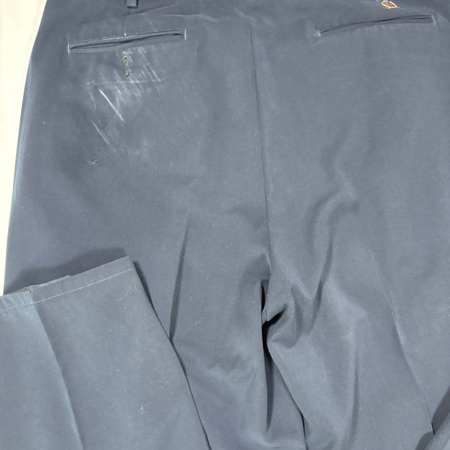 Tommy Hilfiger Golf Pants Men 38x32 Navy Blue Dress Slacks Pleated Classic Fit