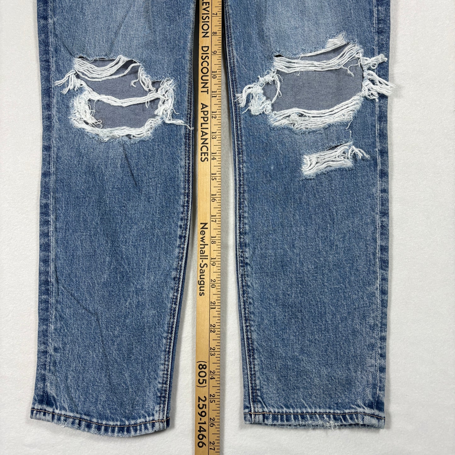 American Eagle Womens Jeans 6 Short Distressed Ripped Baggy Strigid Y2K Grunge