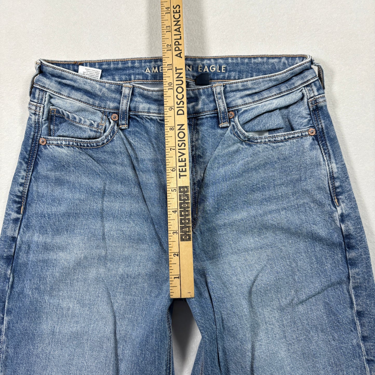 American Eagle Womens Jeans 6 Short Distressed Ripped Baggy Strigid Y2K Grunge