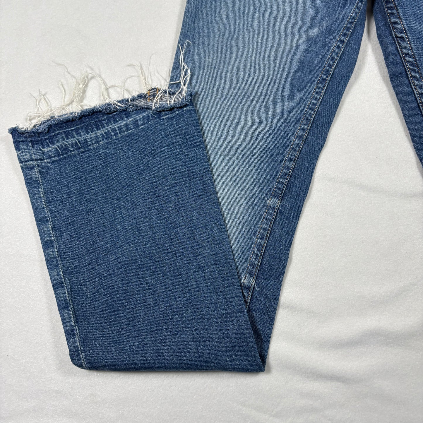 H&M Womens Jeans 20 Flare Low Rise Raw Hem Y2K 90s Grunge Plus Size Vintage Denim